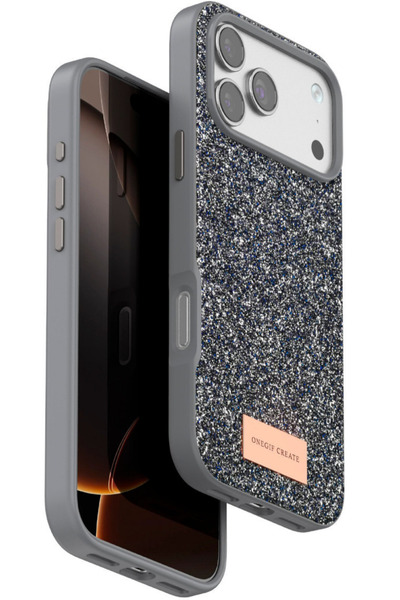 Rivor Apple iPhone 17 Pro Max & iPhone 18 Pro Max Uyumlu Kılıf Kamera Çıkıntı Taşlı Boncuk İşlemeli Simli Renkli Premium Sert Kapak