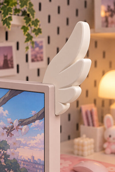 YS Print Melek Kanadı Monitör Süsü 2 Adet – Dekoratif Kanat Monitör Aksesuarı...