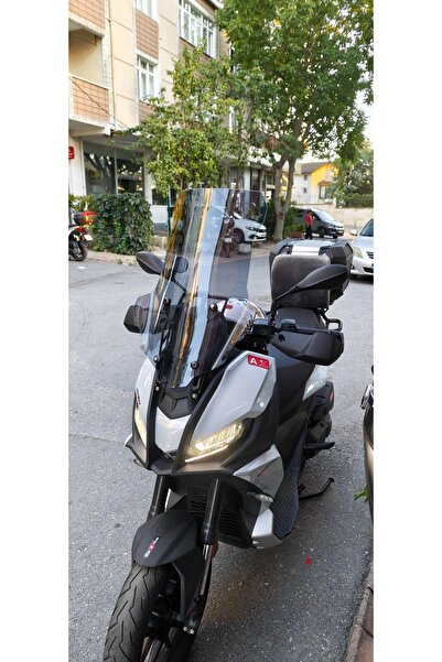 APRİLİA SR GT 400 UYUMLU TUR CAMI ŞEFFAF veya FÜME TUR CAMI + DESTEK DEMİRİ Yükseklik 65cm füme RENK
