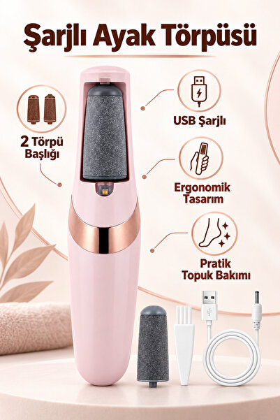 BLUE SİDE Topuk Çatlak Önleyici Şarjlı Elektrikli Ayak ve Topuk Törpüsü 2 Baş...