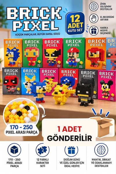 BIG PIXEL TOYS Mini Figür Lego – 170-250 Pixel Arası – 1 Adet Figür (Sadece 1...