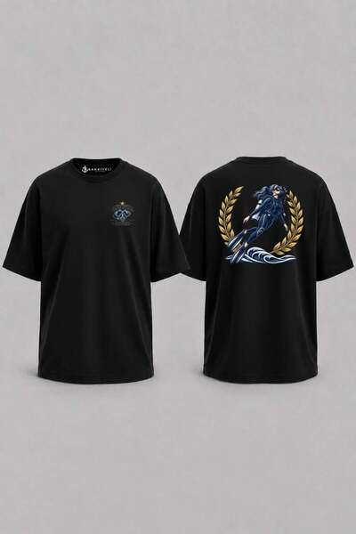 Bahriyeli Collection Υπερμεγέθες μπλουζάκι Unisex με στάμπα One Star Diver στ...