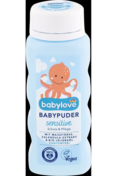 Babylove Pudră sensitive pentru bebeluși, 100 g - Cremă protectoare
