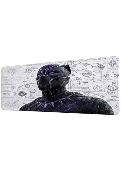 gxe.art Black Panther 40x90 Cm Mousepad pentru jucători Bază anti-alunecare M...