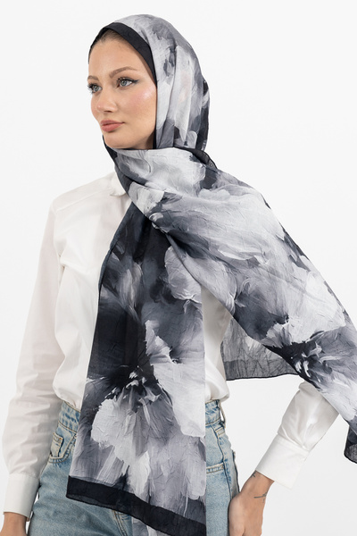 m moon scarf شال من الخيزران المزخرف من 'روزا'، شال عالي الجودة وموسم جديد