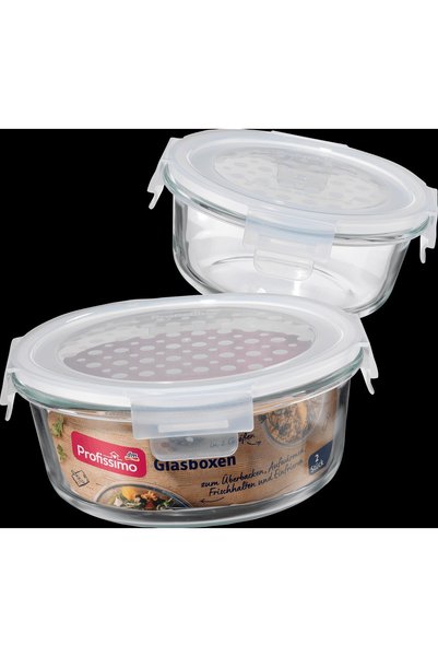 profissimo caserole sticla, set 2 bucati, recipient depozitare alimente bucat...