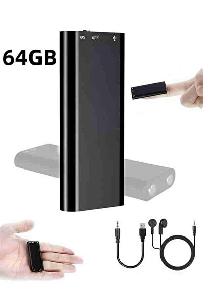Generic Brand مسجل صوتي، سعة 64 جيجابايت، تسجيل مستمر لمدة 375 ساعة، USB، صوت...