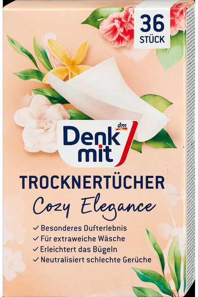 Denkmit servetele pentru uscator de rufe, parfumate, 36 bucati, protectie imp...