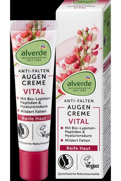 OEM alverde NATURKOSMETIK Vital cremă de ochi lupine & peptide, 15 ml