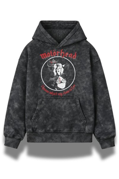 Fuddy Moda Ουνισέξ Φούτερ με κουκούλα, υπερμεγέθη, με στάμπα Motörhead  "I Kn...