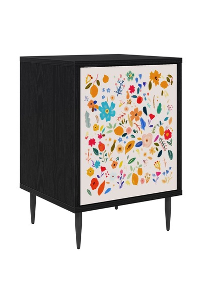 vidaxl Dulap de noapte MAINZ Stejar Negru 36 x 33 x 51 cm