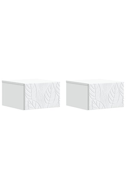 vidaxl Dulap de noapte suspendat 2 buc. Alb 49 x 34,5 x 20 cm