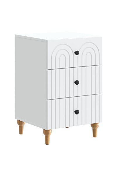 vidaxl Dulap de noapte cu sertar Alb 43x 41 x 66,5 cm Lemn prelucrat