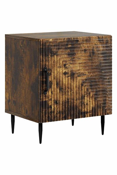 vidaxl Dulap de noapte Stejar fumuriu 43 x 34,5 x 50 cm Lemn prelucrat