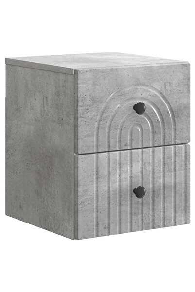 vidaxl Dulap de noapte suspendat cu sertar Gri Beton 33 x 34,5 x 40 cm