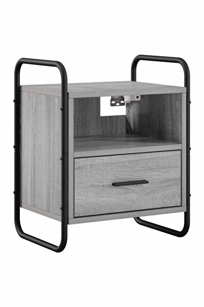vidaxl Dulap de Noapte Suspendat Sonoma gri 40 x 30 x 50 cm