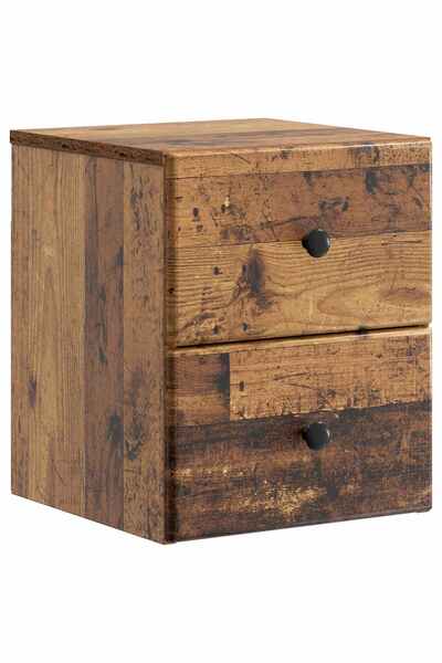 vidaxl Dulap de noapte suspendat Lemn vechi 34,5 x 33 x 40 cm