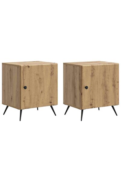 vidaxl Dulap de noapte 2 buc. Stejar Artizanal 43 x 34,5 x 50 cm