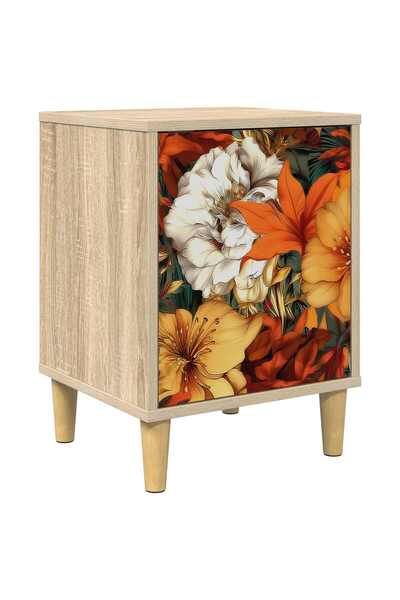 vidaxl Dulap de noapte GENNEP Stejar Sonoma 36 x 33 x 50 cm