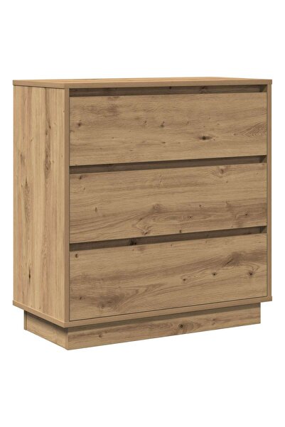 vidaxl Dulap de noapte Stejar Artizanal 71 x 34,5 x 75 cm