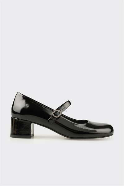 Elle Shoes Siyah Deri Kadın Klasik Ayakkabı