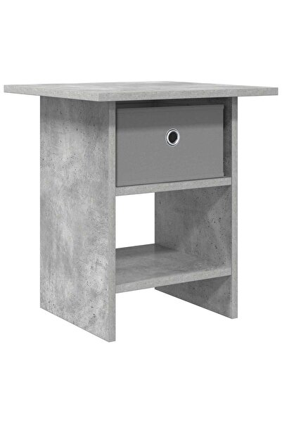 vidaxl Noptieră Gri din beton 41 x 40 x 45 cm Lemn prelucrat