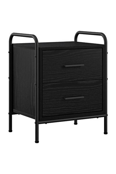 vidaxl Dulap de noapte Stejar Negru 40 x 30 x 50 cm Lemn prelucrat
