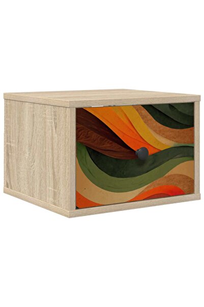 vidaxl Noptieră suspendată BONN Stejar Sonoma 36 x 33 x 25 cm