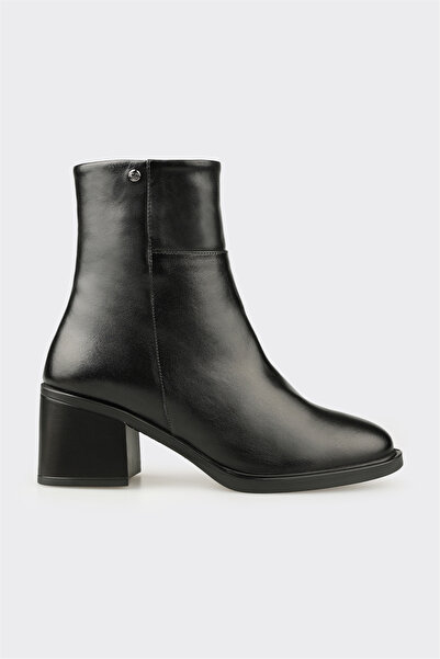 Elle Shoes Siyah Deri Kadın Günlük Bot