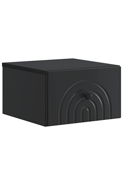 vidaxl Dulap de noapte suspendat cu sertar Negru 33 x 34,5 x 20 cm