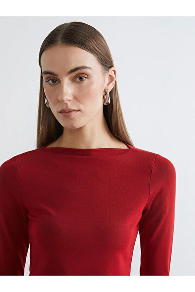 LC Waikiki Kayık Yaka Ribbed Women's Bodysuit (S6)