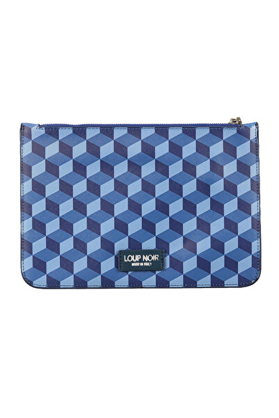 Ln LOUP NOIR Checkerboard Clutch Bag Geometric Designer Style