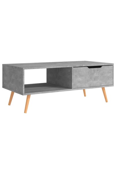 vidaxl Măsuță de cafea, gri beton, 100x49,5x45 cm, lemn prelucrat