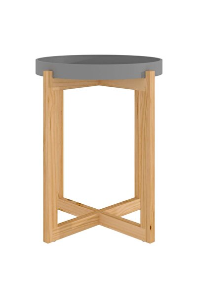 vidaxl Măsuță de cafea gri 41x41x48,5 cm lemn prelucrat&lemn masiv pin