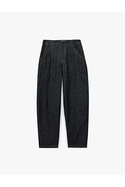 Koton Normal Waist Straight Leg Cotton Pocket Denim Trousers