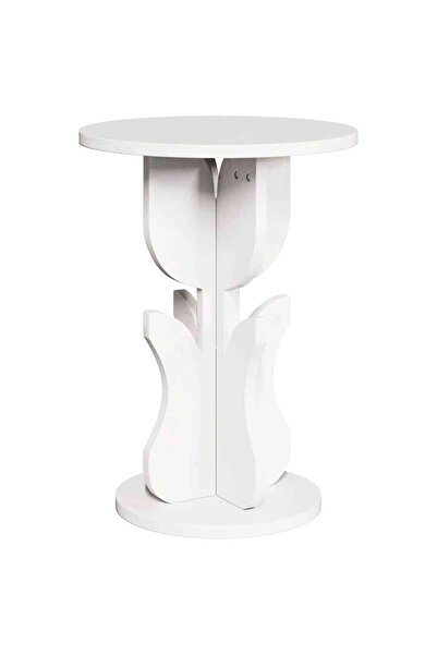vidaxl Masă de cafea Alb 39,5 x 39,5 x 53,5 cm Lemn masiv de pin