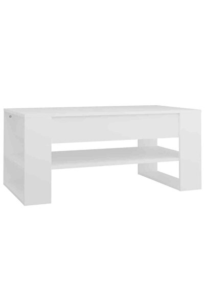vidaxl Măsuță de cafea, alb, 102x55x45 cm, lemn prelucrat