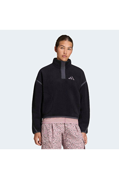 adidas Essentials Kadın Siyah Polar Sweatshirt