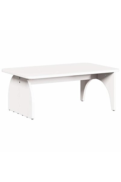 vidaxl Masă de cafea Alb 80 x 50 x 31 cm Lemn masiv de pin