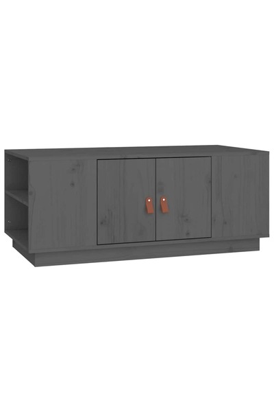 vidaxl Măsuță de cafea, gri, 100x50x41 cm, lemn masiv de pin