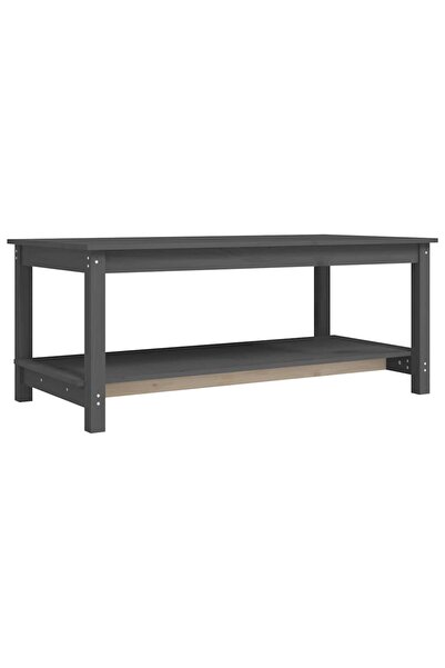vidaxl Măsuță de cafea, gri, 110x55x45 cm, lemn masiv de pin