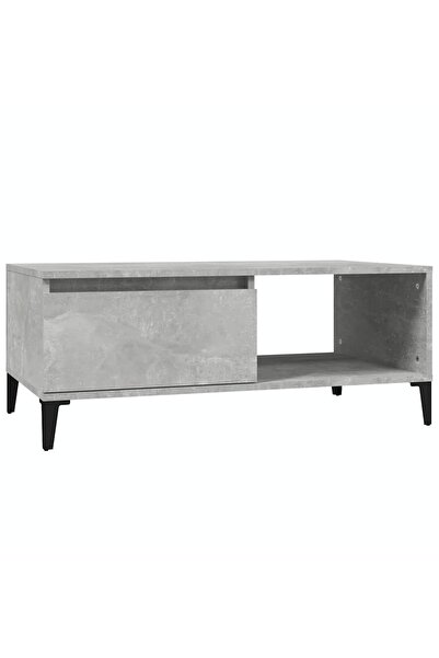 vidaxl Măsuță de cafea, gri beton, 90x50x36,5 cm, lemn prelucrat