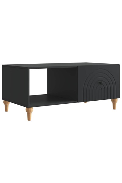 vidaxl Masă de cafea Negru 90 x 50 x 40 cm Lemn prelucrat