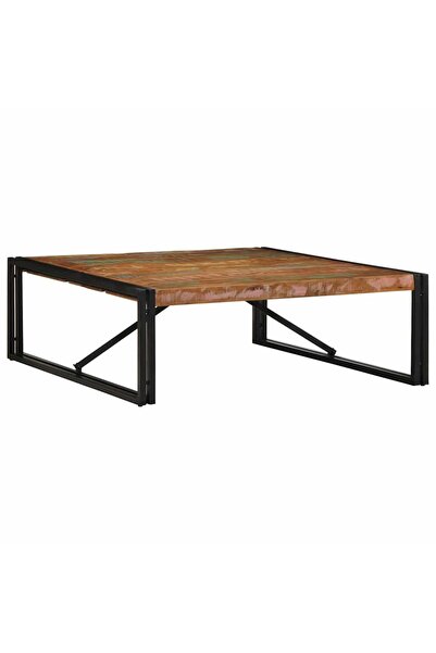 vidaxl Masuta de cafea multicolora 100x100x35 cm lemn masiv recuperat