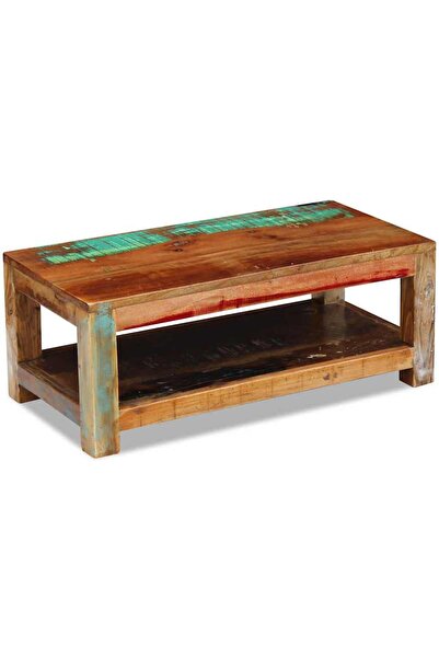 vidaxl Măsuță de cafea, 90x45x35 cm, lemn masiv reciclat