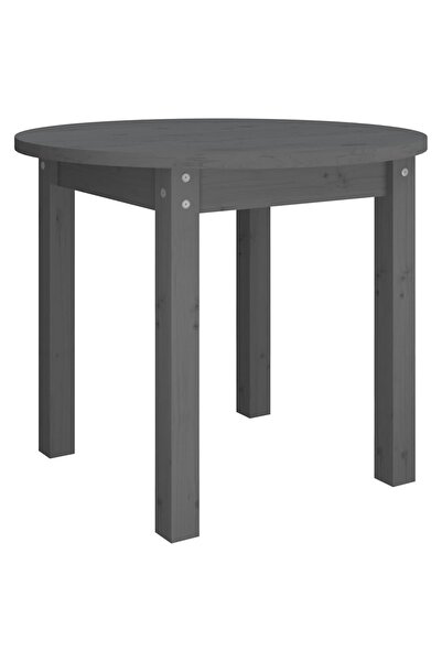 vidaxl Măsuță de cafea, gri, Ø 55x45 cm, lemn masiv de pin