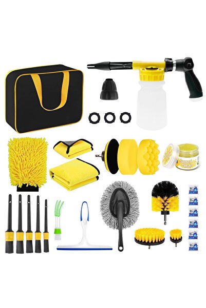 Rao Set 26 Accesorii pentru Curatare Auto, RAO, din PP si Microfibra, Interio...