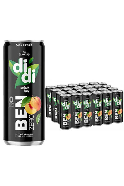 Çaykur Didi Ben Zero Şeftali Aromalı Şekersiz Soğuk Çay 250 ml X 24 Adet