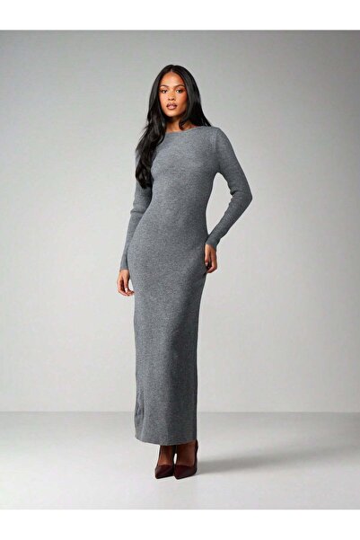 Sheya Rochie maxi, gri - L