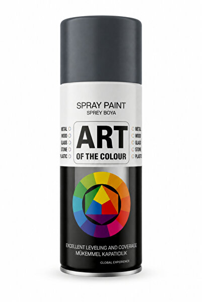 Badem10 RAL 7016 Gringo Antrasit Prof. Sprey Boya Metal Ahşap Taş Plastik ve Cam Yüzeylere Spray Boya 400 ml